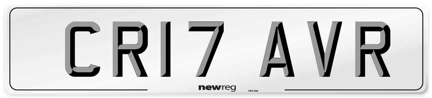 CR17 AVR Number Plate from New Reg